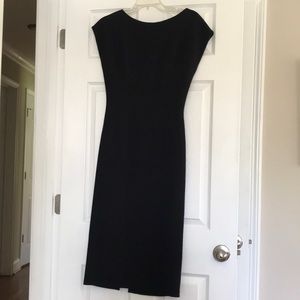 Marina Hoermanseder Black cap sleeve midi dress, Size 4